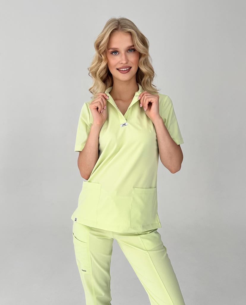 Костюм медицинский женский "Мэдди", вискоза, лимон