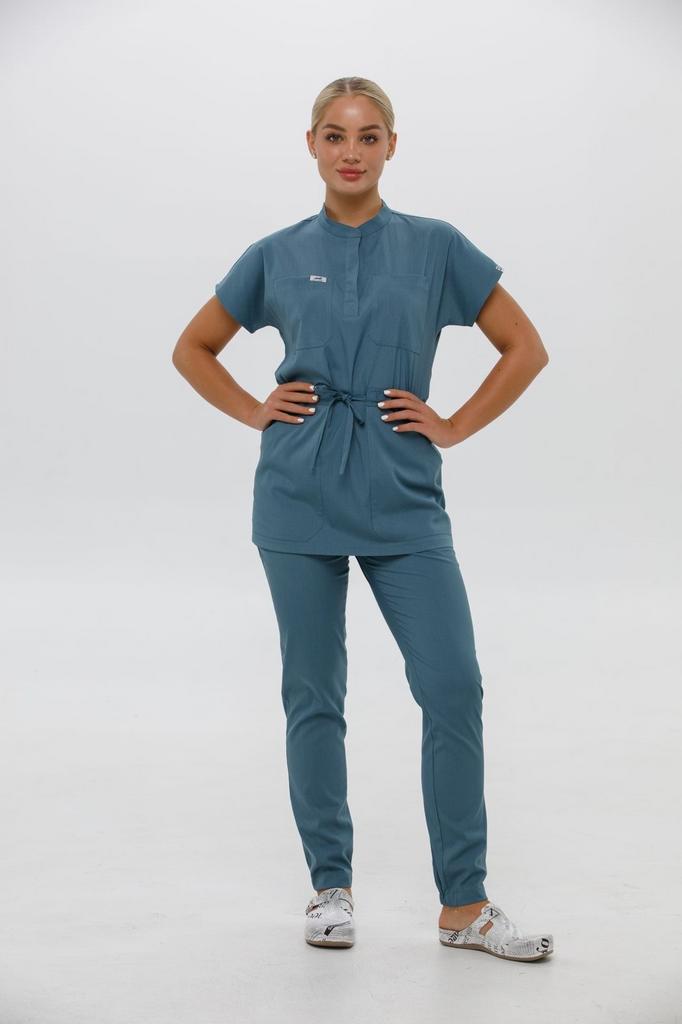 Костюм медицинский женский "Ода", вискоза, ниагара