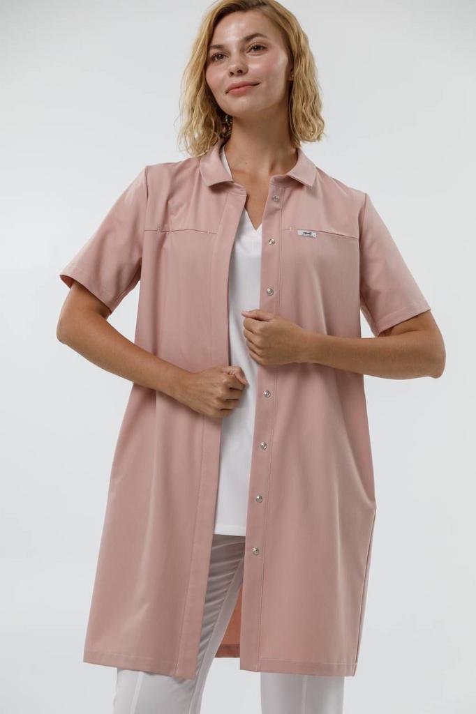 Халат медицинский женский "Ума", вискоза, пудра