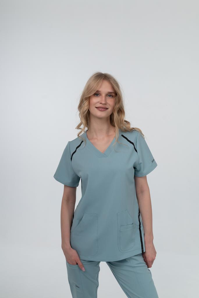 Костюм медицинский женский "Амур", вискоза, небо