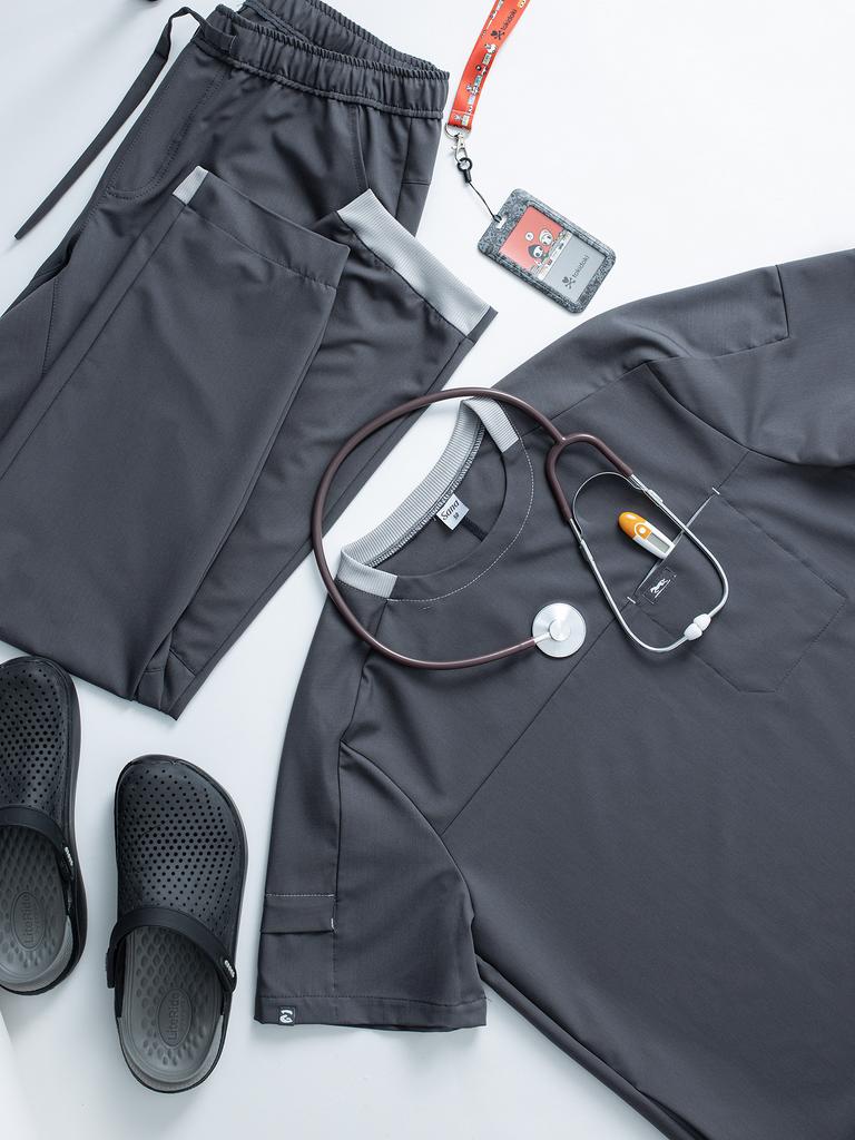 Костюм медицинский мужской "Томм", вискоза, графит