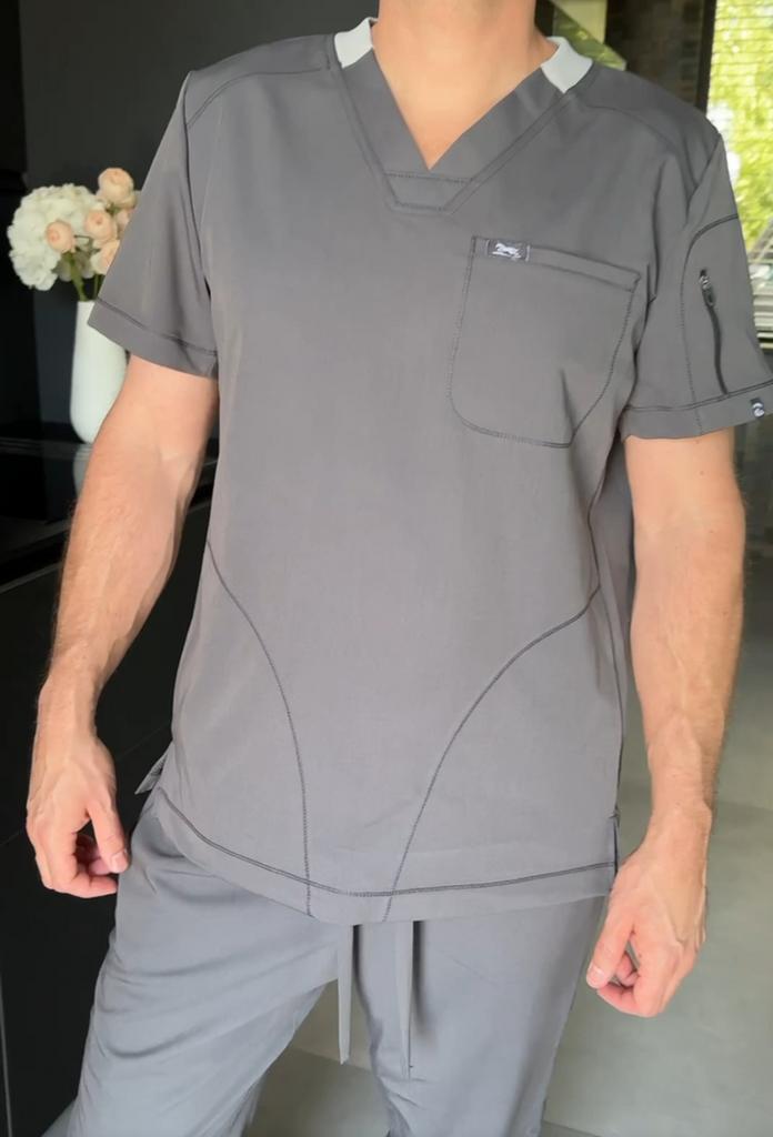 Костюм медицинский мужской "Урус", вискоза, графит