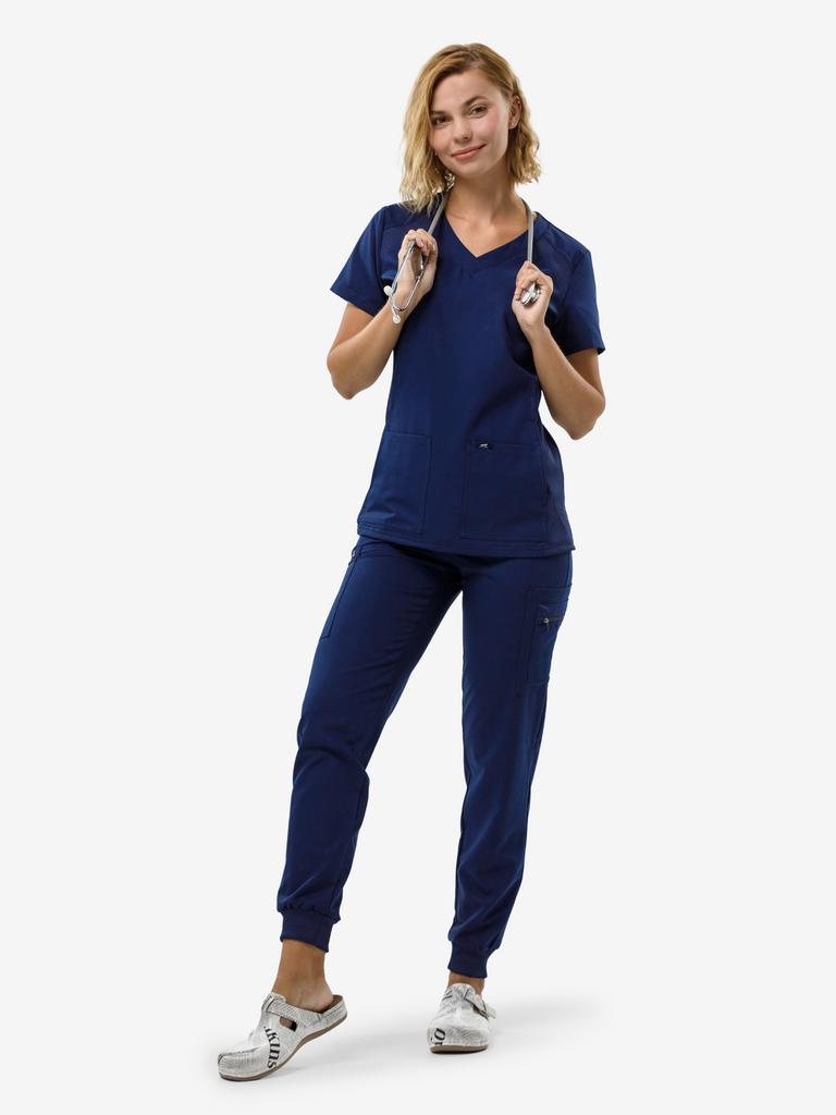 Костюм медицинский женский "Шелли", вискоза, синий