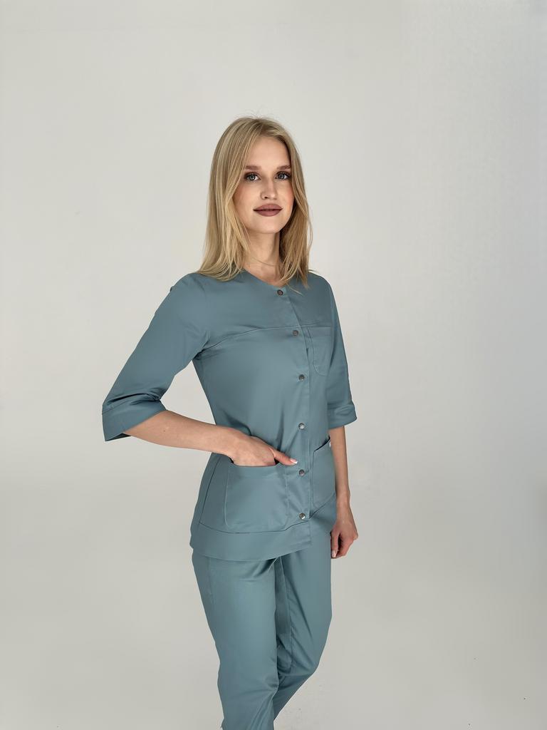 Костюм медицинский женский "Шанель", stretch ниагара