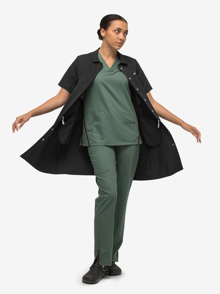 Халат медицинский женский "Ума", вискоза, черный