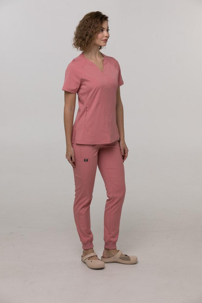 Костюм медицинский женский "Ника", вискоза, пудра