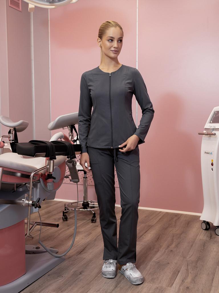 Костюм медицинский женский "Дафи", вискоза, графит