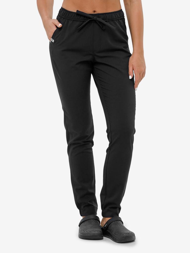 Брюки  Томи, вискоза, черные