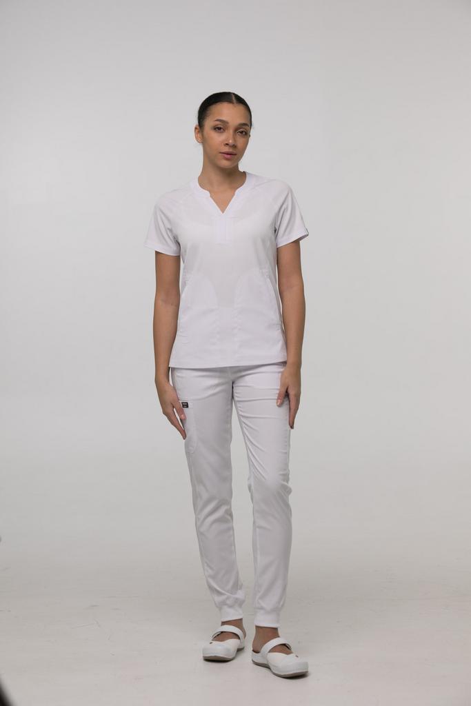 Костюм медицинский женский "Ника", вискоза, белый