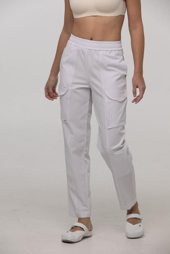 Брюки  Алекса, вискоза, белые