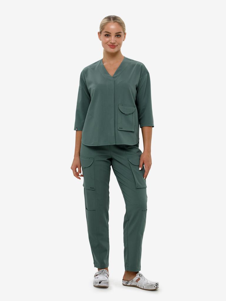 Костюм медицинский женский "Алекса", вискоза, виридиан