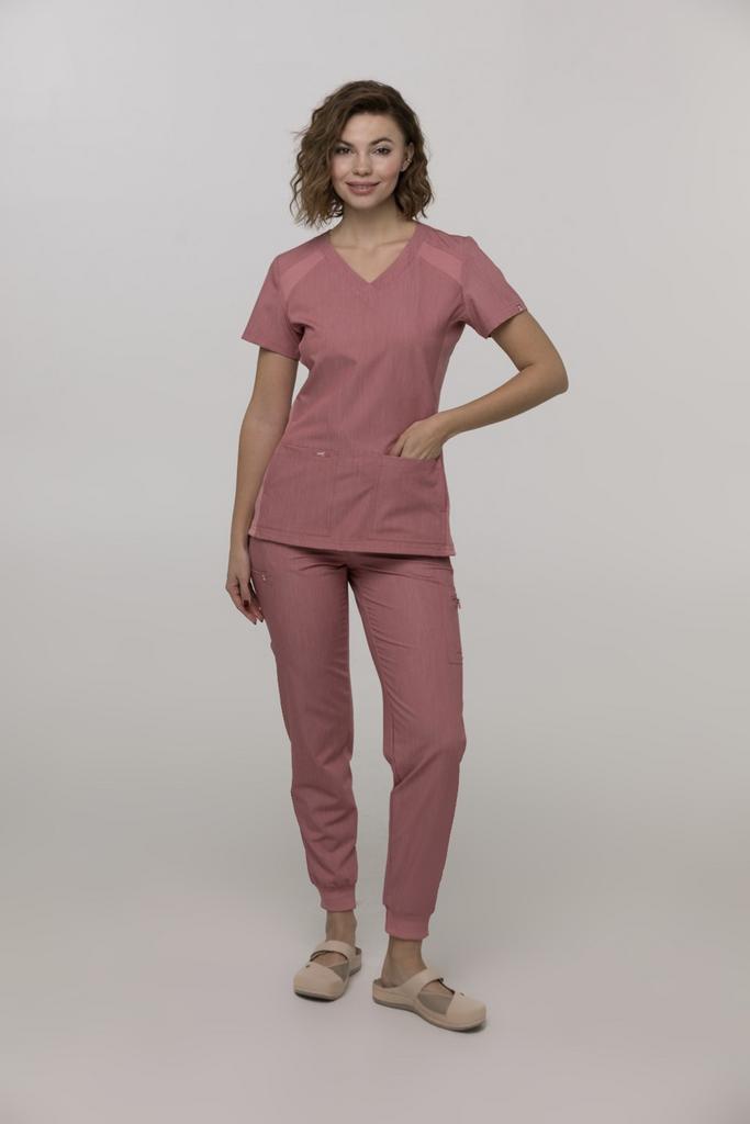 Костюм медицинский женский "Шелли", вискоза, коралл