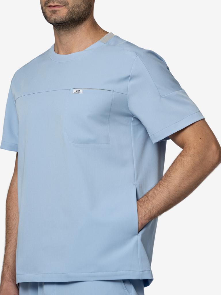 Костюм медицинский мужской "Томм", вискоза, небо