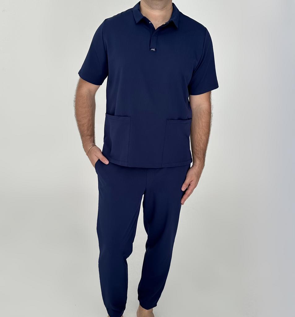 Костюм медицинский мужской "Матео", вискоза, синий