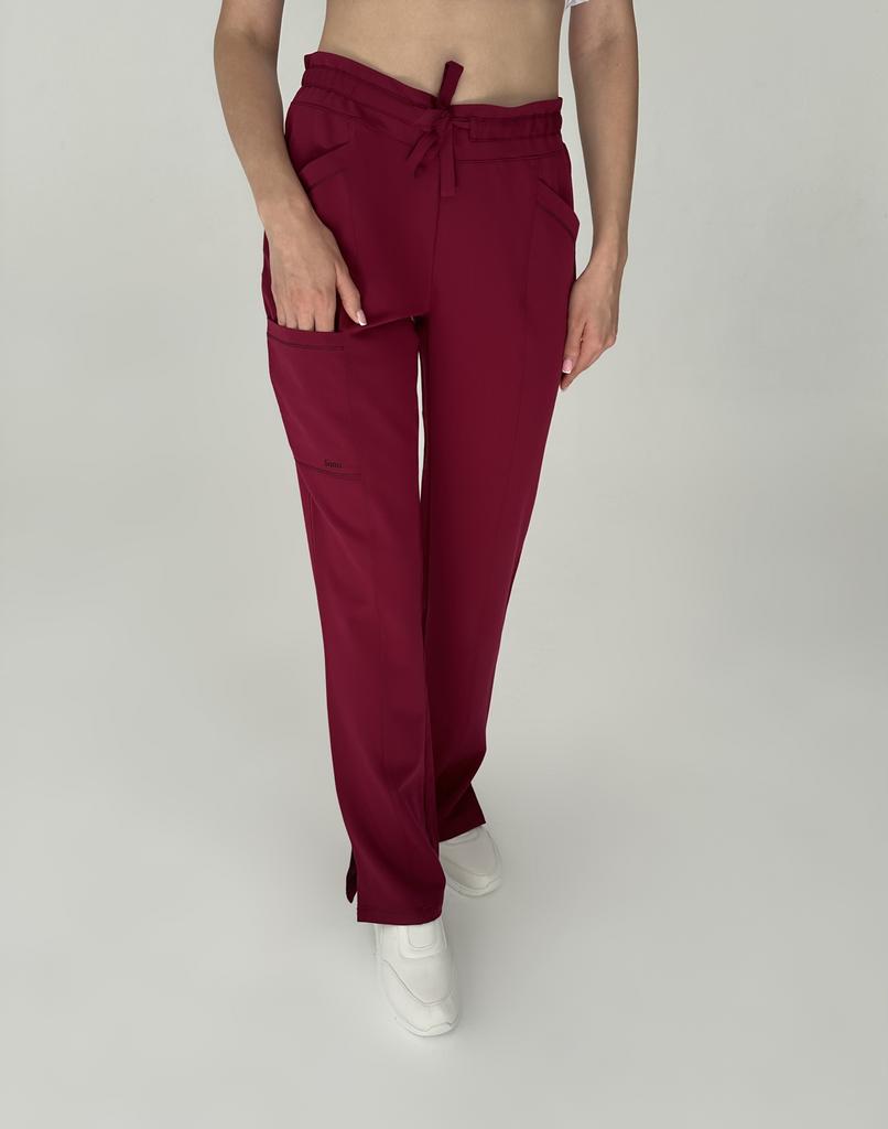 Брюки  Амур, вискоза, рубиновый