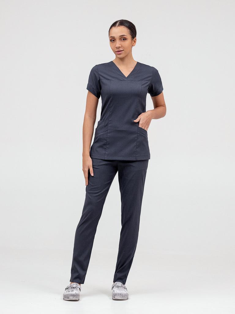 Костюм медицинский женский "Ластик New", вискоза, дым