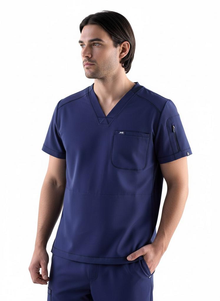 Костюм медицинский мужской "Урус", вискоза, синий