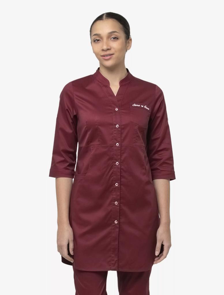 Рубашка  "Френсис", стрейч, бордо