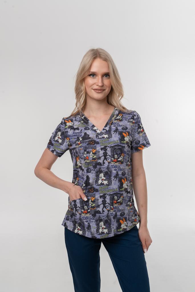 Куртка  "Берта", стрейч, принт Микки