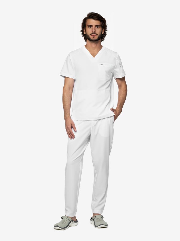 Костюм медицинский мужской "Урус", вискоза, белый