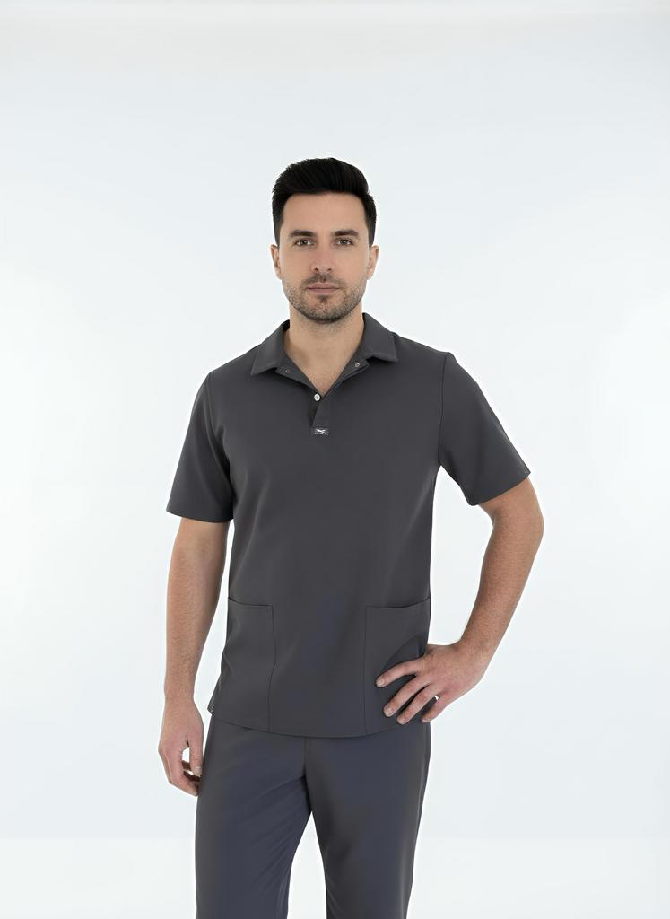 Костюм медицинский мужской "Матео", вискоза, графит