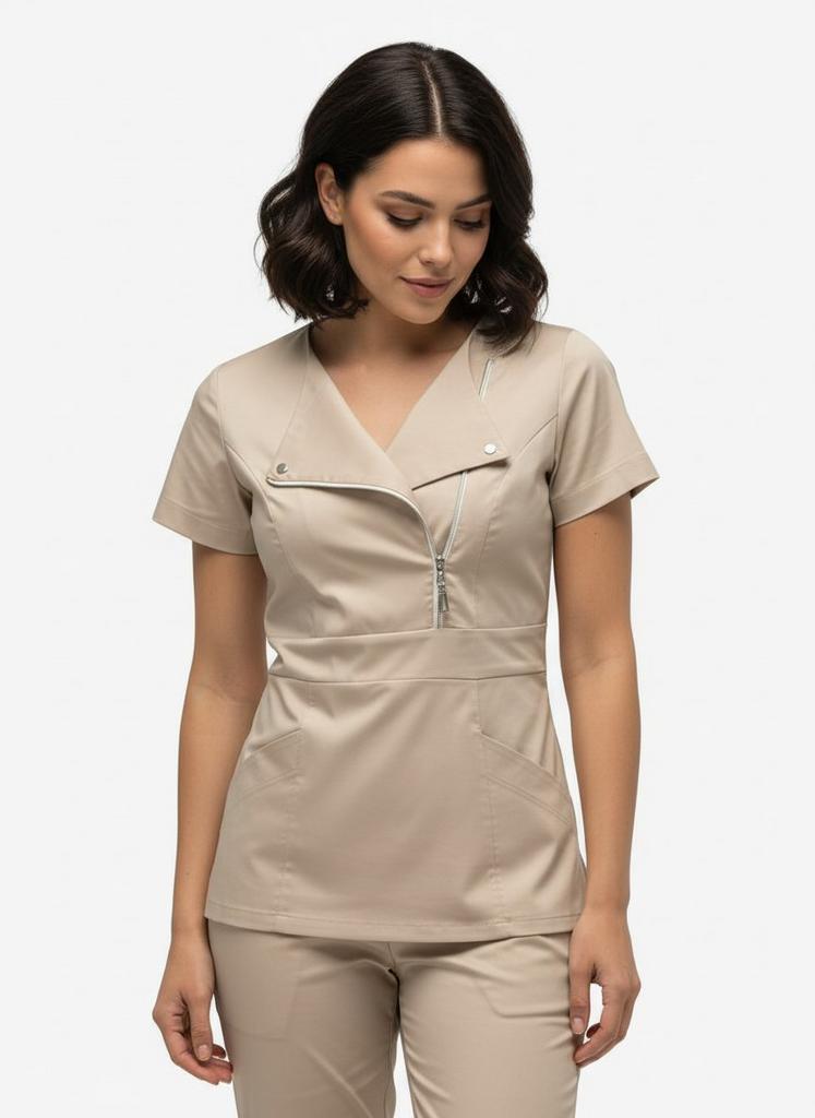 Костюм медицинский женский "Джекки", stretch бежевый