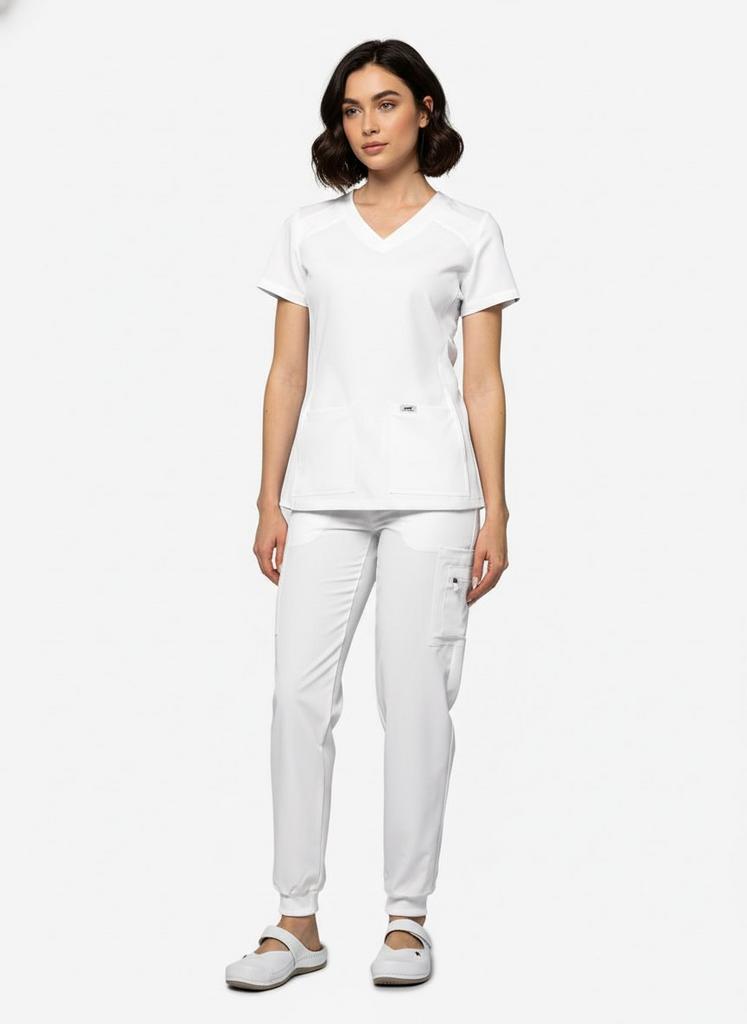 Костюм медицинский женский "Шелли", вискоза, белый