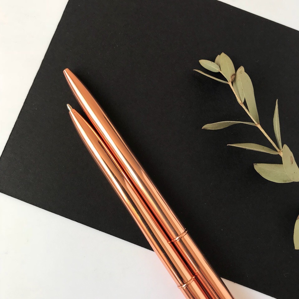 Ручка розовое золото