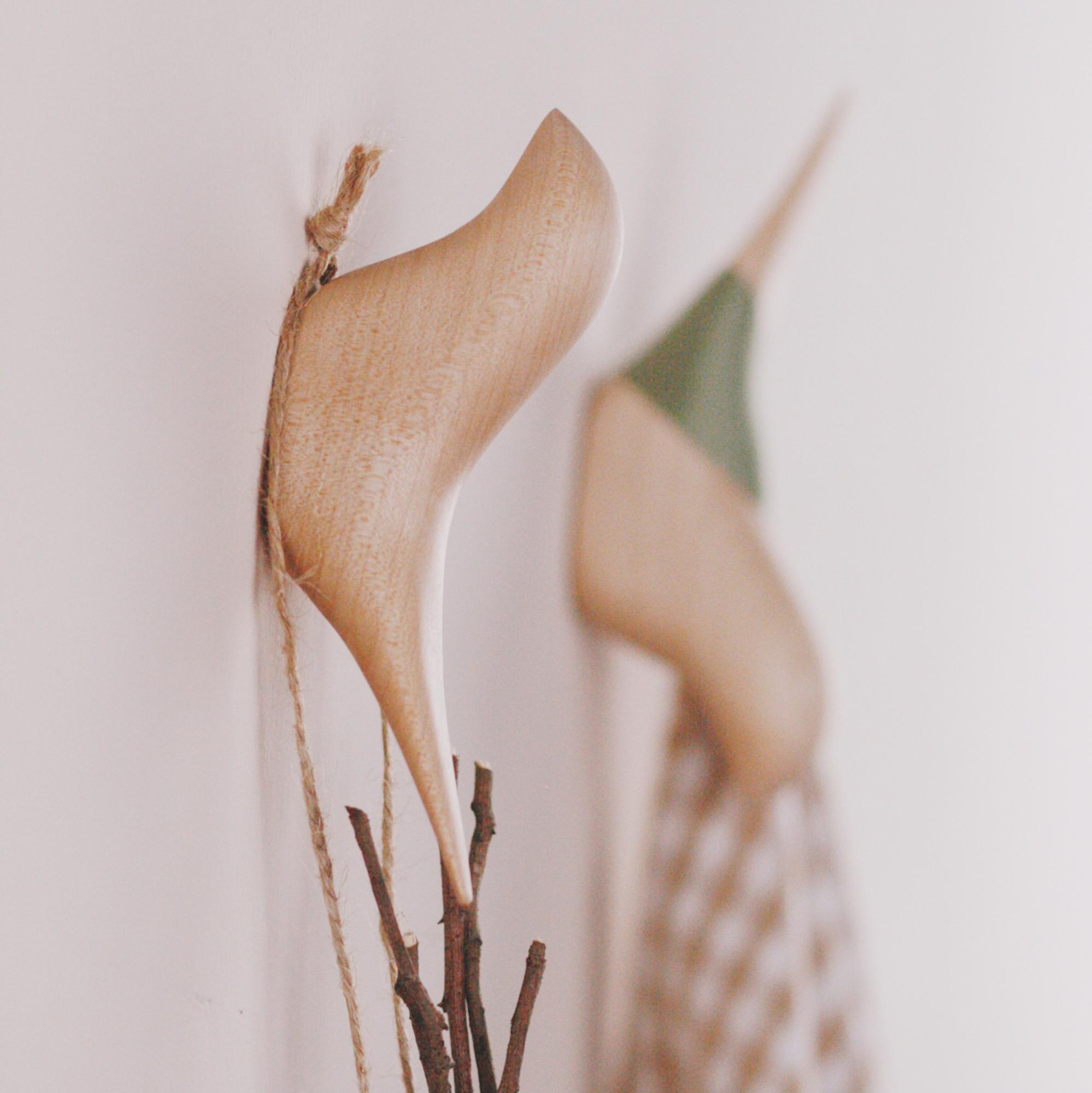 Крючки самоклеящиеся "Птичка" - клён 2 шт.