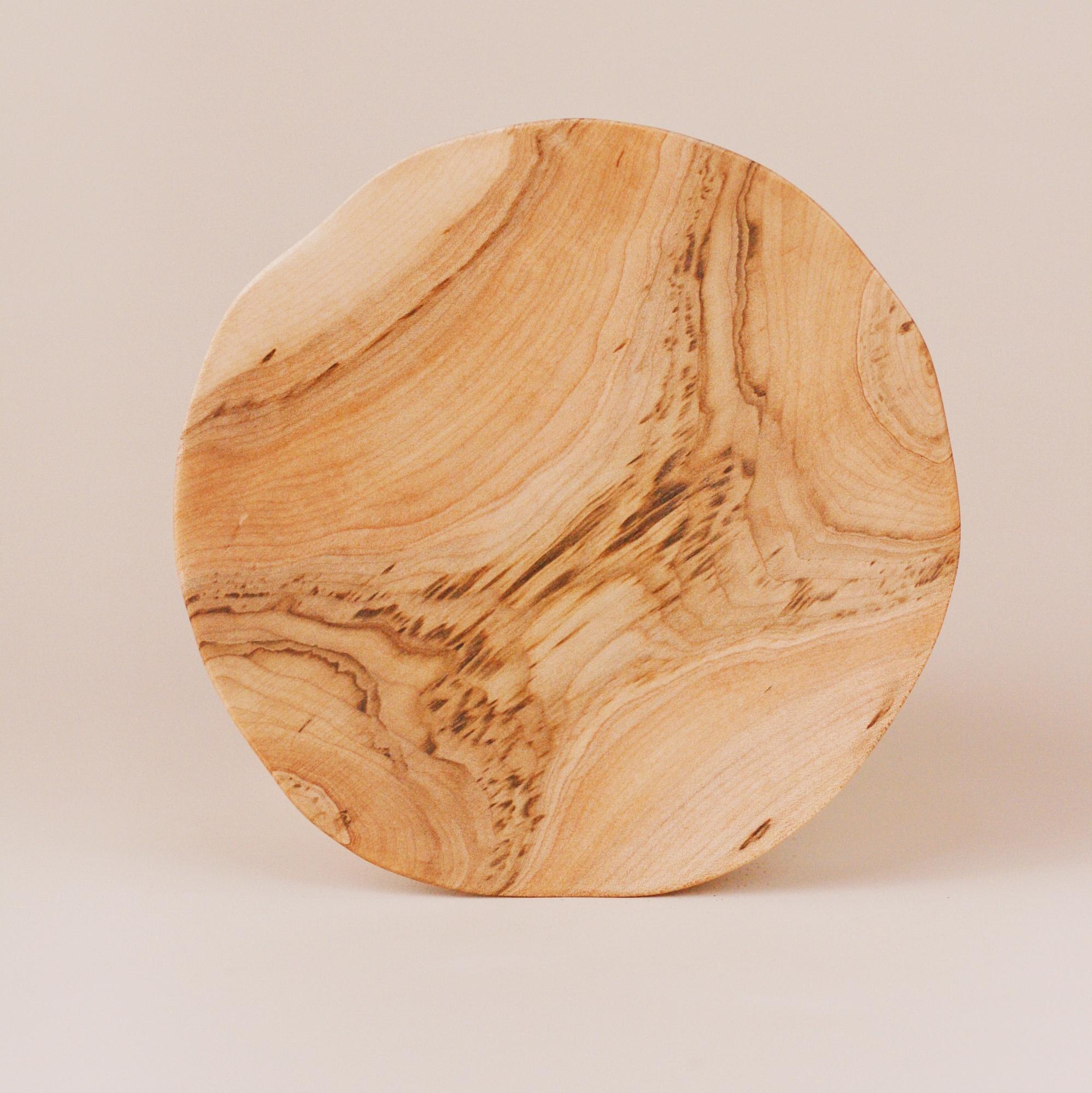 Тарелка круглая, клён