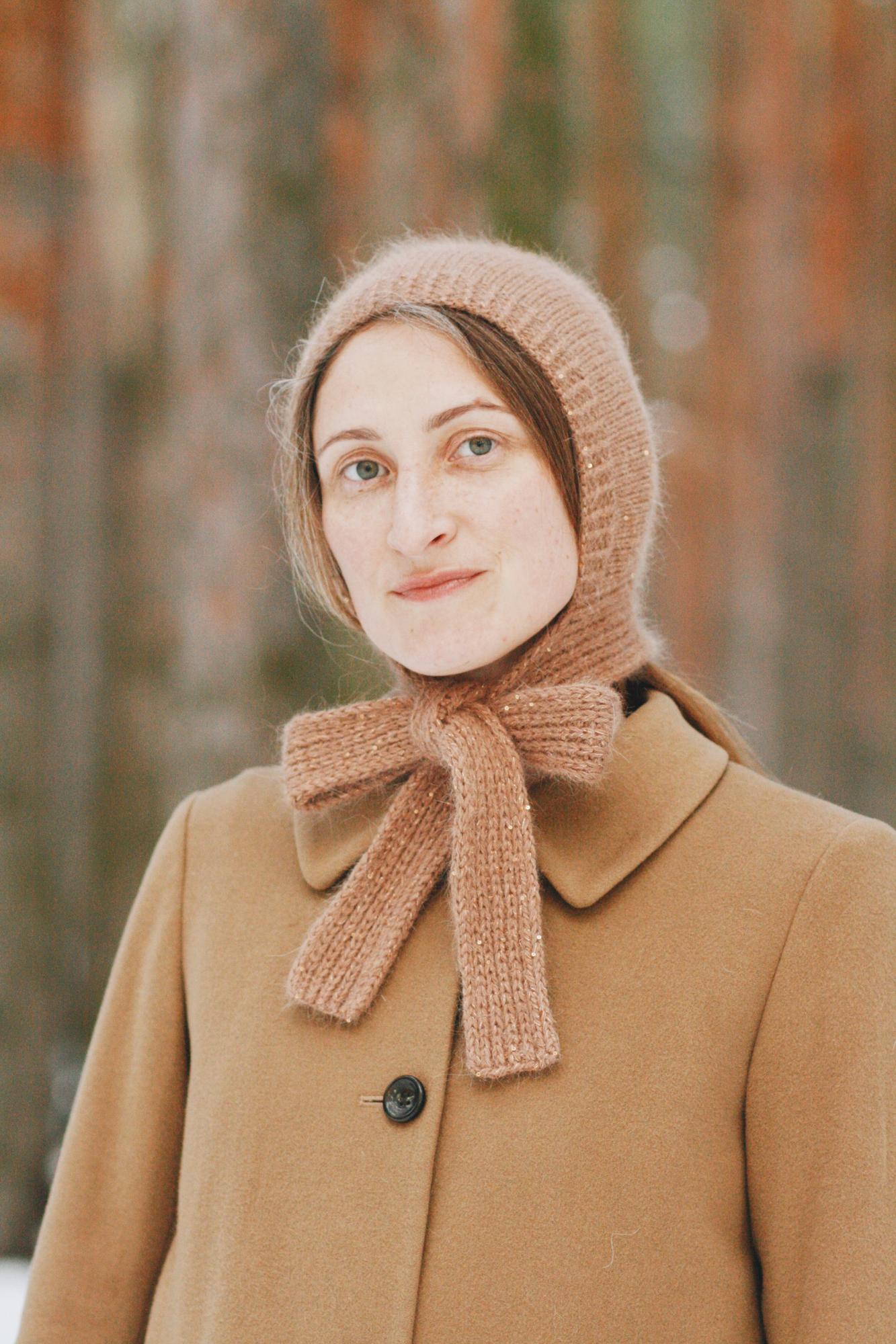 Вязанный чепчик "Свидание с шоколадом"