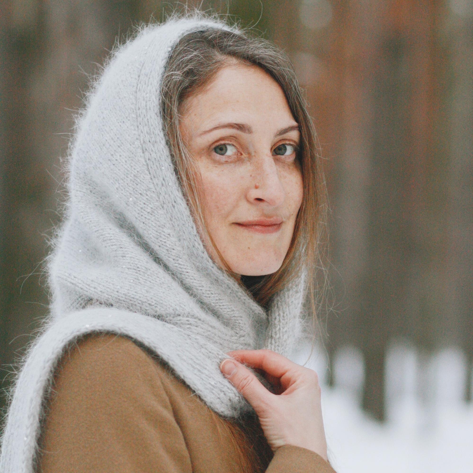 Вязанный капюшон "Кокон"