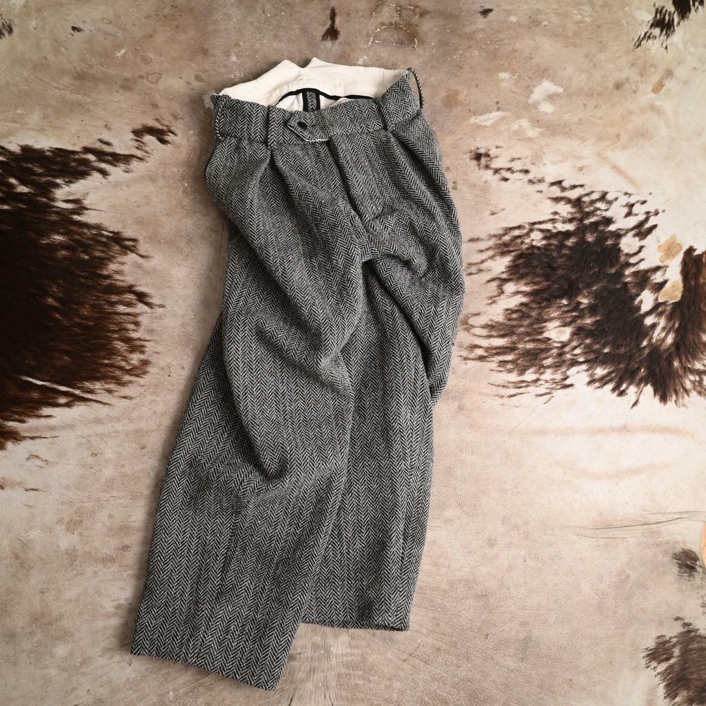 Weaver's work trousers in herringbone Serbian tweed