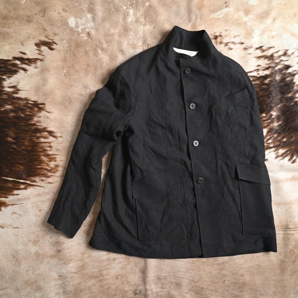 Jacket #7 in black linen
