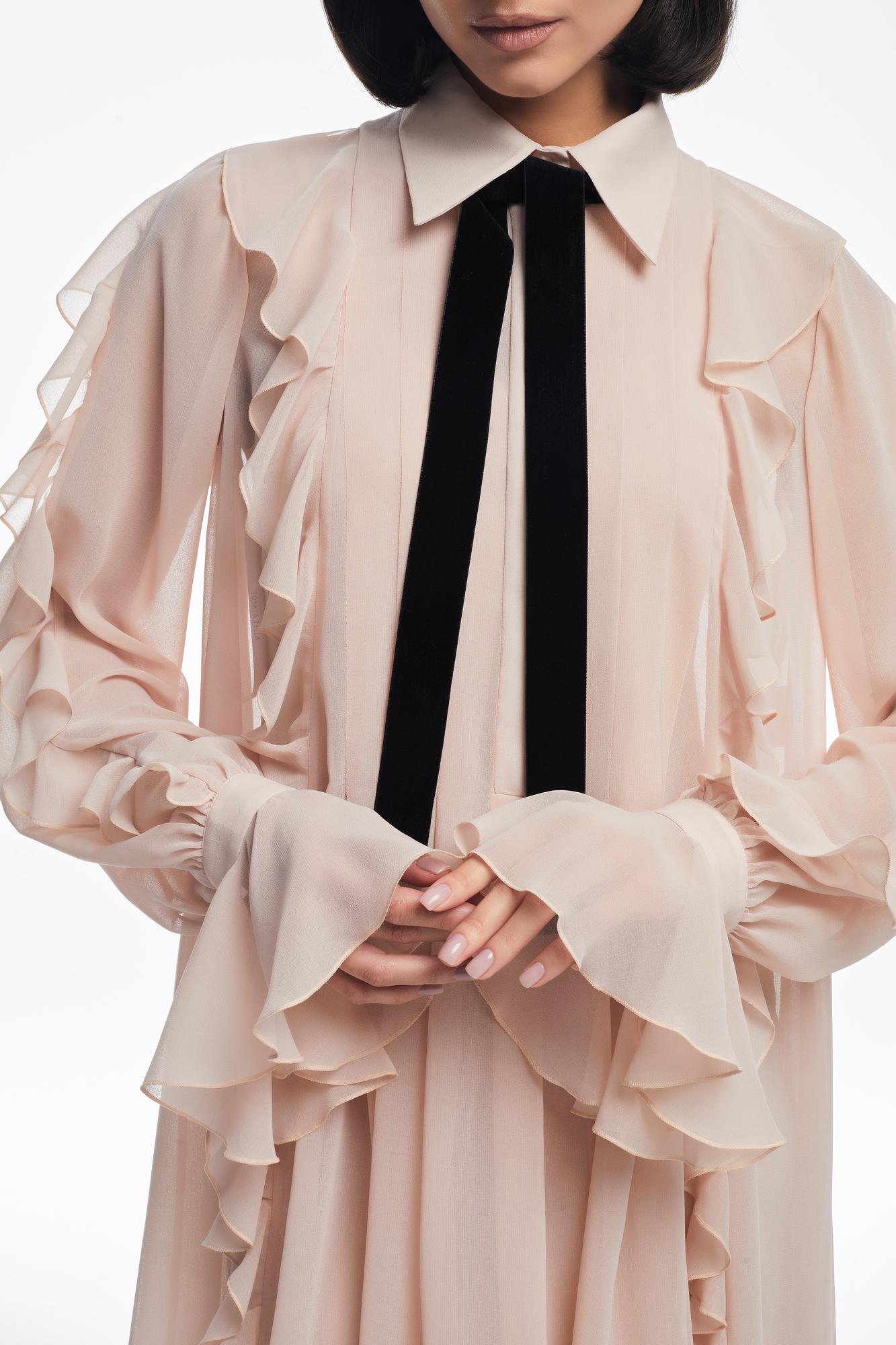 Коктейльное шифоновое платье Прая