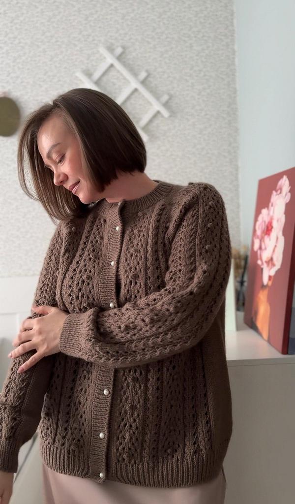Кардиган спицами Vintage cardi for mom