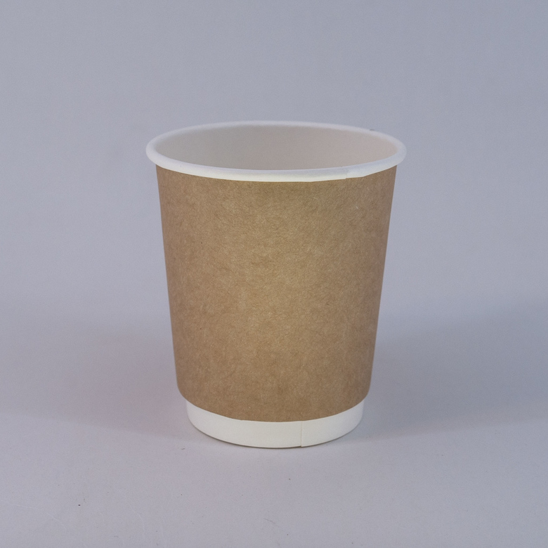 Стакан бумажный 250/270 мл «Крафт», двухслойный, 25 штук/упак.