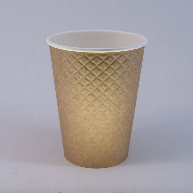 Стакан бумажный 350/400 мл «Waffle Craft», двухслойный, 25 штук/упак.