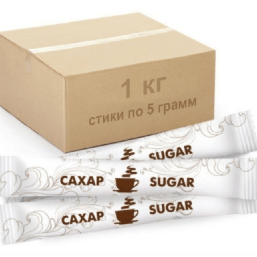 Сахар в стиках, 5 грамм, 200 стиков/упак.