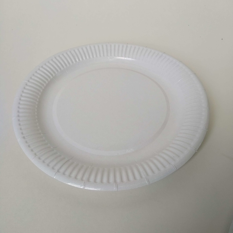 Тарелка круглая 230 мм, С ЛАМИНАЦИЕЙ, белая, 100 штук/упак.