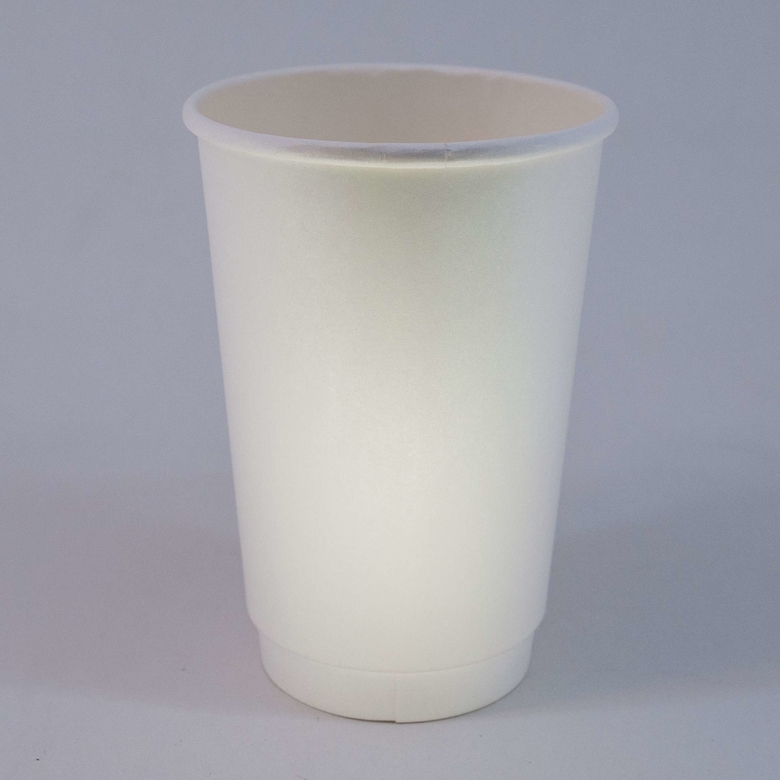 Стакан бумажный 400/518 мл «Без печати», двухслойный, 18 штук/упак.