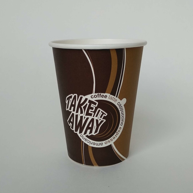 Стакан бумажный "Take away" 350/400 мл, 50 штук/упак