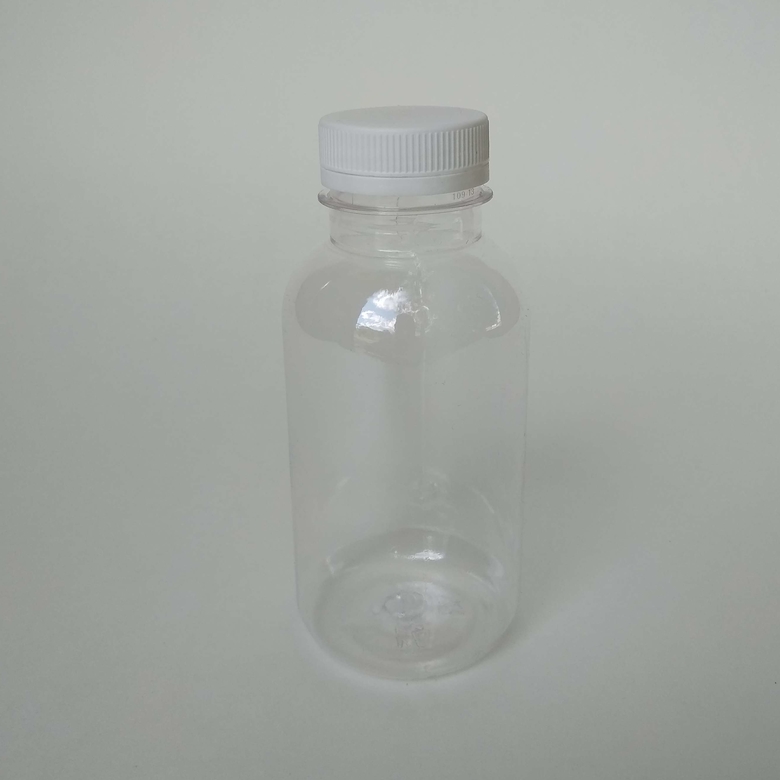 Бутылка с крышкой 300 мл, ПС, прозрачная, 100 шт./упак.