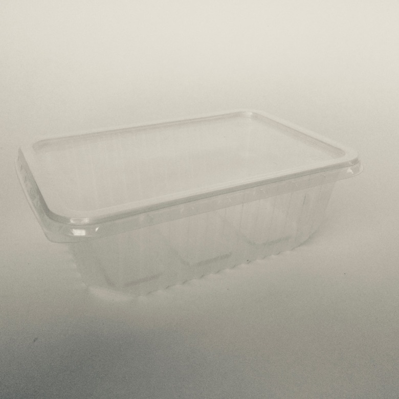 Контейнер 1000мл, 186*132*64 мм, с крышкой, прозрачный, 50 штук/упак.