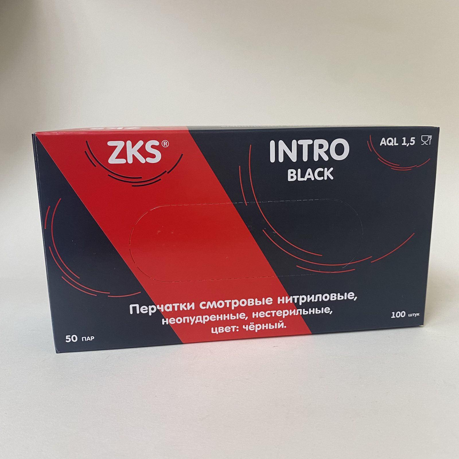 Перчатки нитриловые черные  (S, L, M, LX), 100 штук
