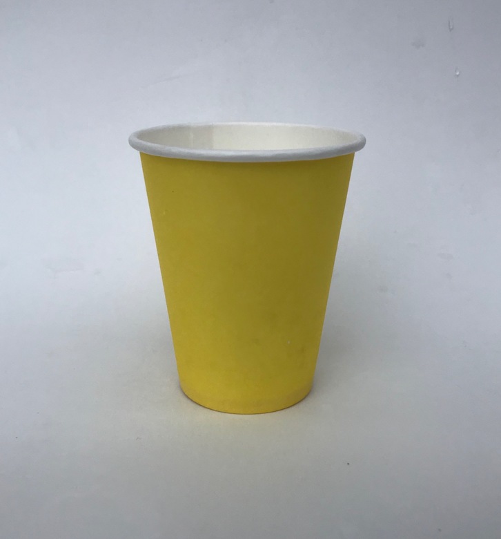 Стакан бумажный 250/270 мл «Жёлтый», 50 штук/упак