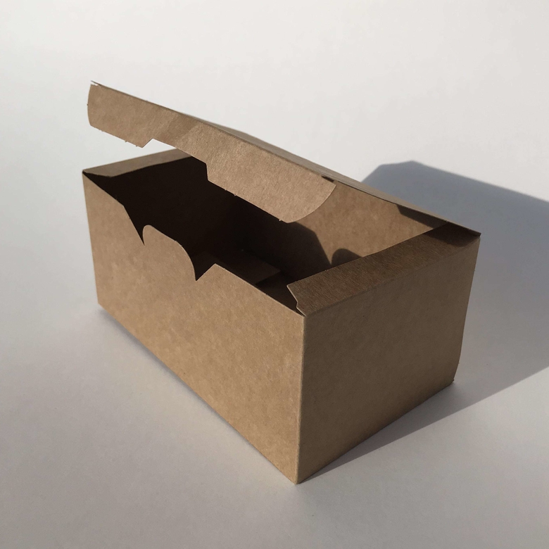 Фаст-фуд бокс для наггетсов, куриных крыльев 900 мл L (Ламбумиз), 50 штук/упак.