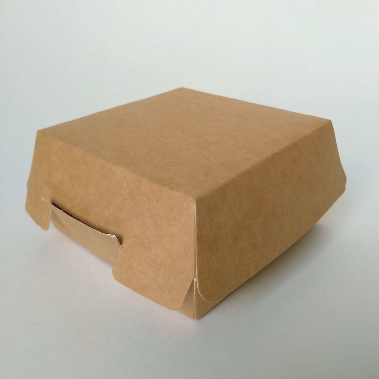 Коробка для бургера XL, (ECO BURGER XL), крафт, 55 штук/упак