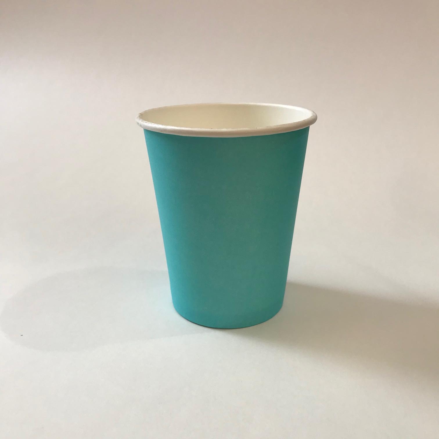 Стакан бумажный 250/270 мл «Бирюзовый», 50 штук/упак.