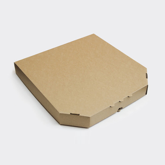 Коробка для пиццы 250x250x40 мм, бурая, 50 штук/упак.